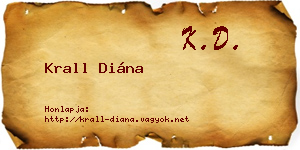 Krall Diána névjegykártya
