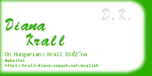 diana krall business card